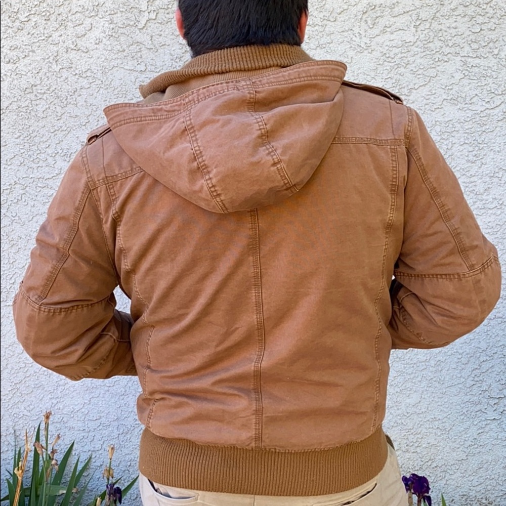 Men’s Vintage Brown Khaki Neutral Tan Levi’s Utility Barn Jacket Coat XXL 2XL 🧥 - Picture 4 of 13
